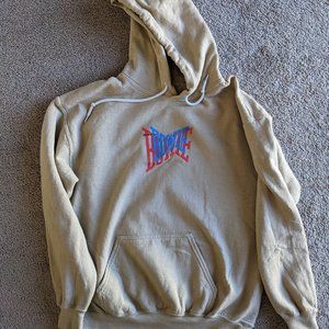 David Bowie Hoodie Tan Men's Small Just Dance